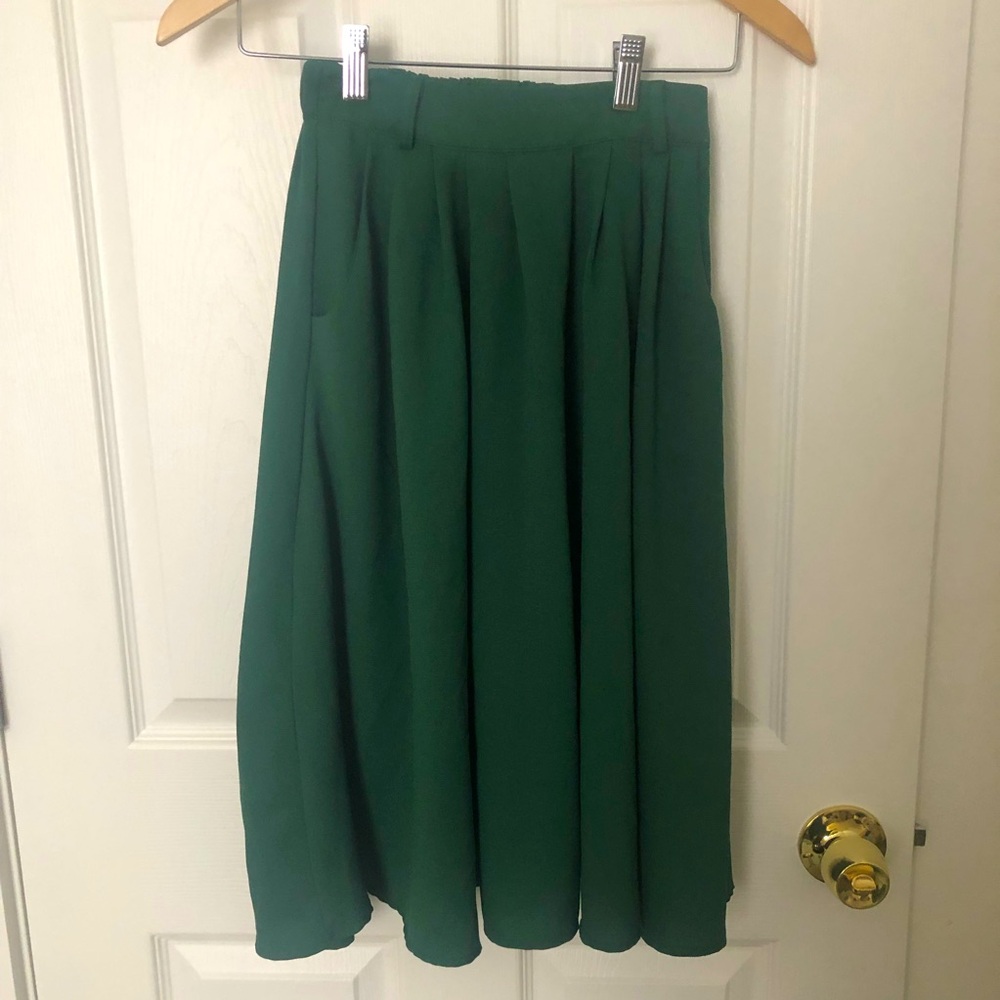Green ModCloth midi skirt